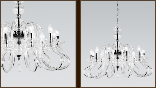 MARY CRYSTAL AND GLASS CHANDELIER